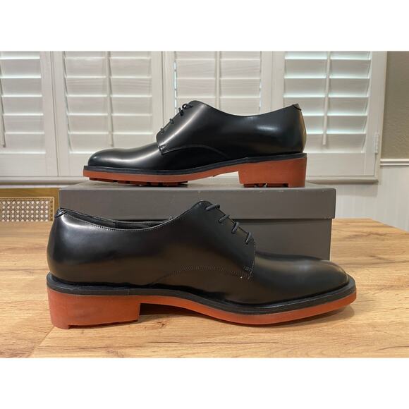Robert Clergerie Robert-DL Oxford Dress Shoe Black Glazed Leather Size 11 US NIB main image 10